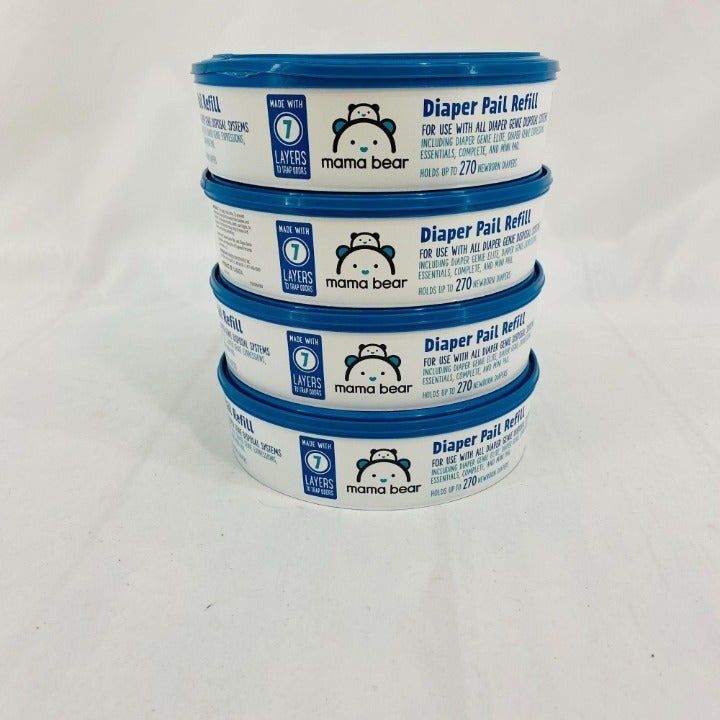 Mama Bear Diaper Pail Refills For Diaper Genie 270 Count 4 Packs