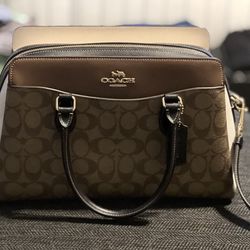 Brown And Cream Coach Bag