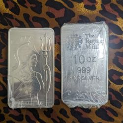 The Royal Mint 10oz Britannia Silver Bar .999
