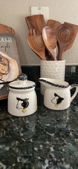 Hand Painted Vintage Cream and Sugar Rare Collectable Set