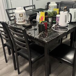 Dining table set with 4 chairs
