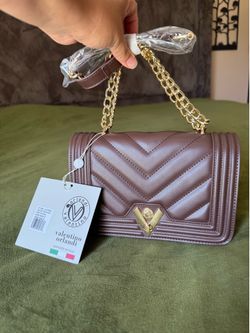 Valentino Orlandi Quilted Shoulder Bag with Chain Strap