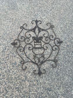 Vintage Wrought Iron Scrollwork Wall Decor