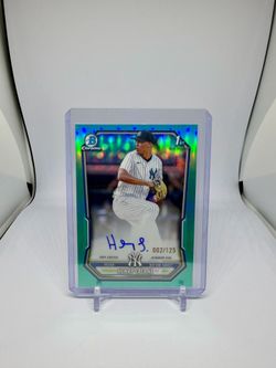 2025-26 Topps Bowman Chrome Henry Lalane CPA-HL Green Auto /125 Yankees CPA