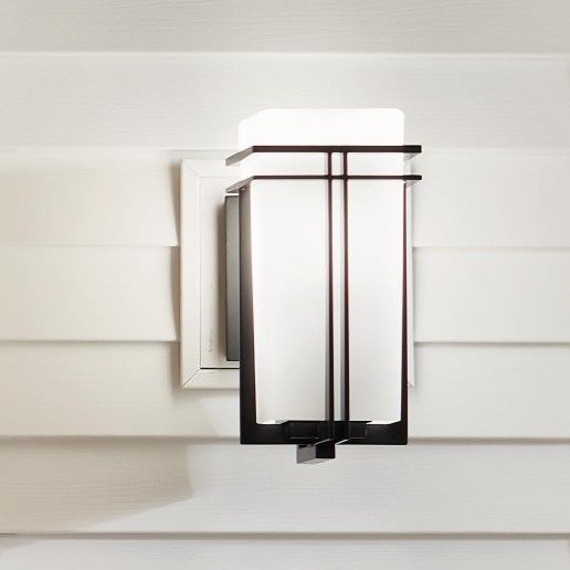 Kichler Tremillo 14.25 in Black Outdoor Wall Lantern Sconce