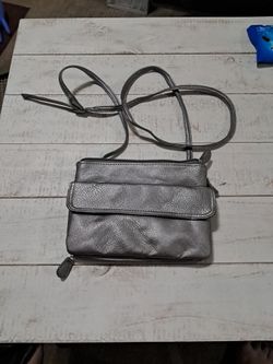 Silver cross Body Purse