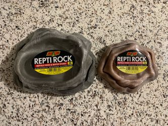 Repti Rock Reptile Food & Water Dishes