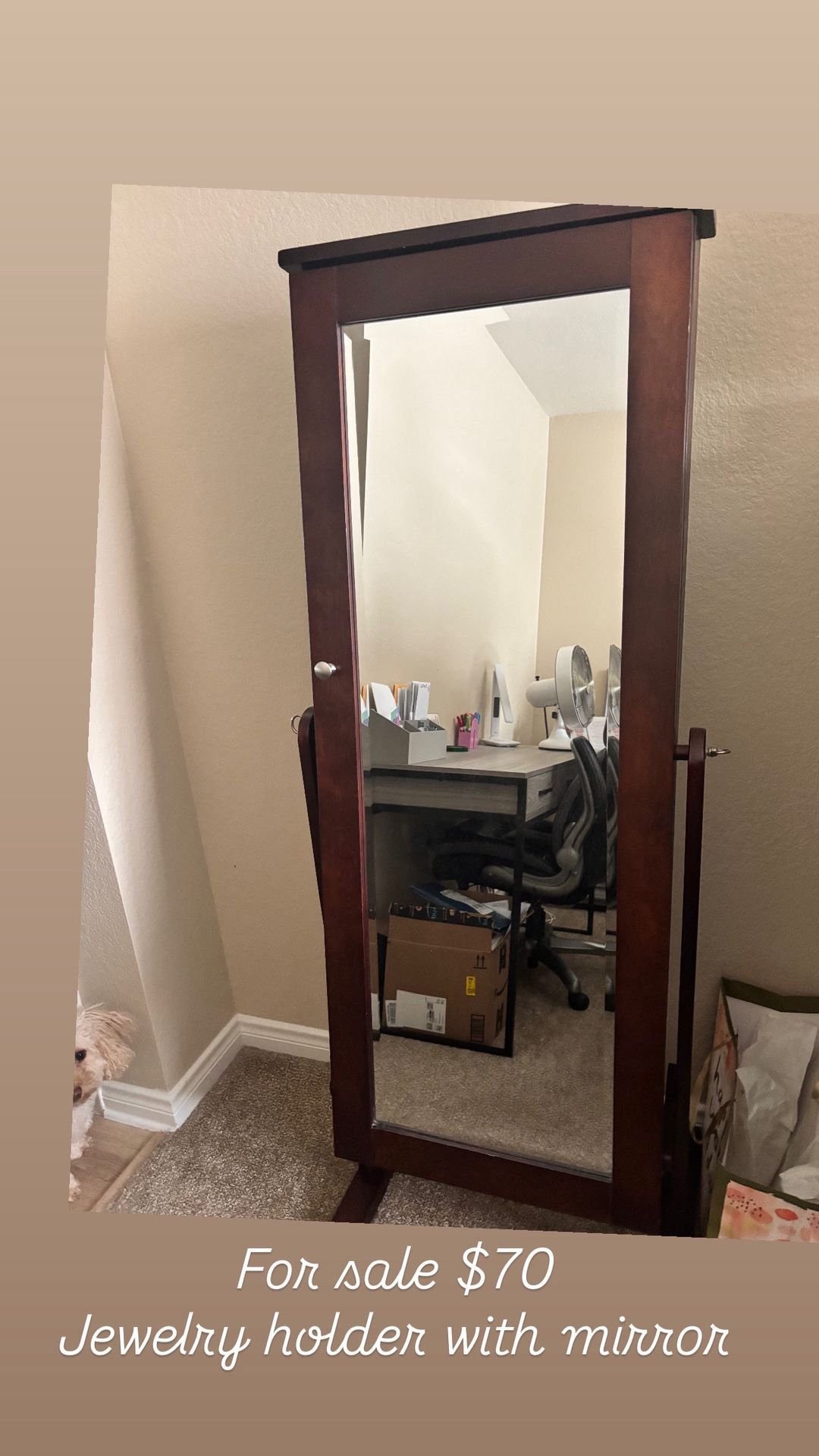 Jewelry Holder With Mirror