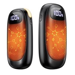 Hand Warmers Rechargeable 2 Pack [NEW], Electric Dual-Sided Heating with LED Display & Flashlight, Max 127℉, 13Hrs Long Lasting Pocket Heater for Rayn