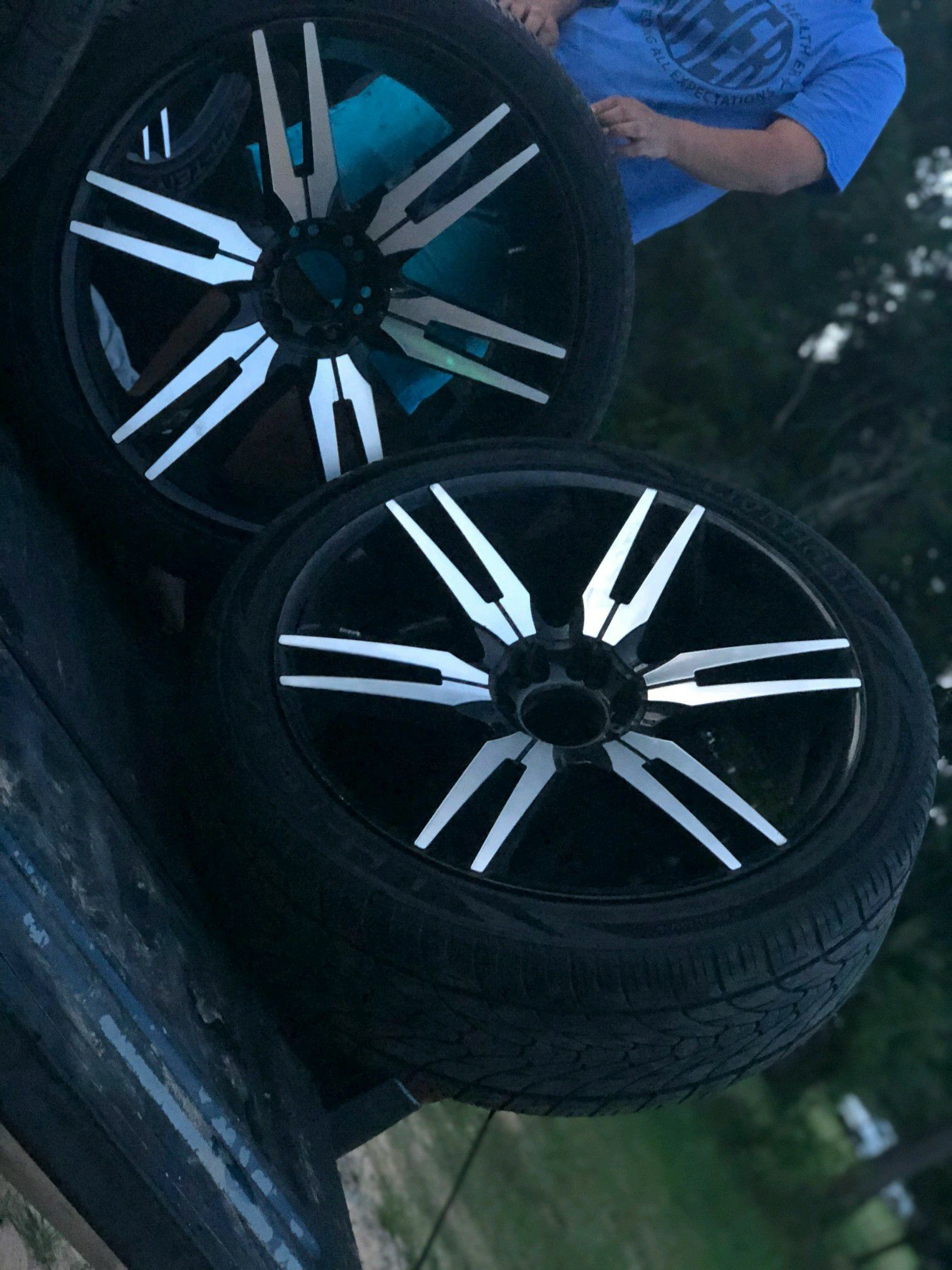 24inch wheels and tires $1300 or best offer.