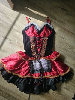 Dreamgirl Sexy Sultry Little Red Riding Hood  Halloween Costume Dress Cape S/M