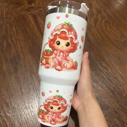 Custom 40oz Baby Strawberry Shortcake Stanley DupeTumbler