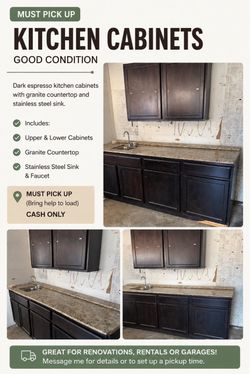 Kitchen Cabinets + Granite Countertop & Sink