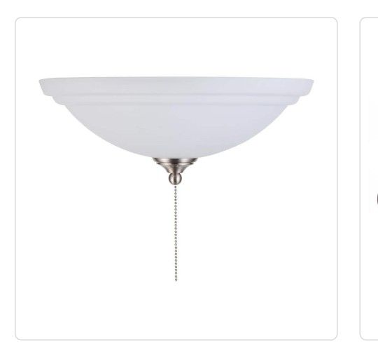 Hampton Bay 2 Light White Glass Bowl Ceilings Fan Led Light Kit