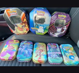 Pokémon tin card holders  EMPTY