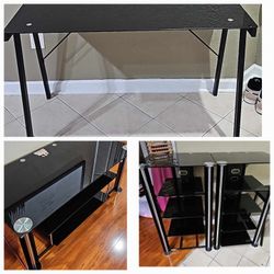 Entertainment Center Plus Desk