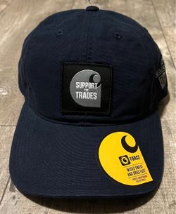 Carhartt “Support The Trades" TSC Skills USA Adjustable Blue Canvas Hat Cap New