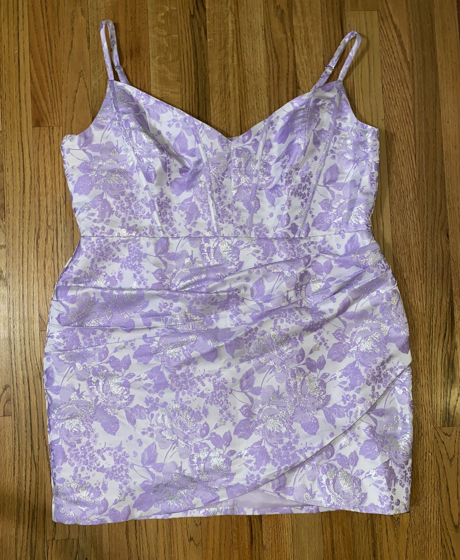 ASOS LUXE Curve Purple Mini Dress Size 20 Pre-Loved