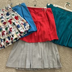 Set Of 5 Pleaded Tennis Skirts