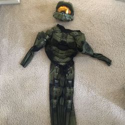 Boy Halo costume size M (8-10) w: mask