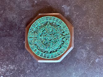 Aztec Mayan Calendar Malachite Wall Decor