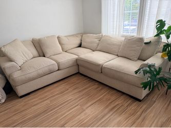 Cream sectional sofa right side