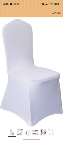 50Pcs White Washable Removable Universal for Wedding Party Dining Banquet Polyester Spandex Stretch Slipcovers Chair Covers
