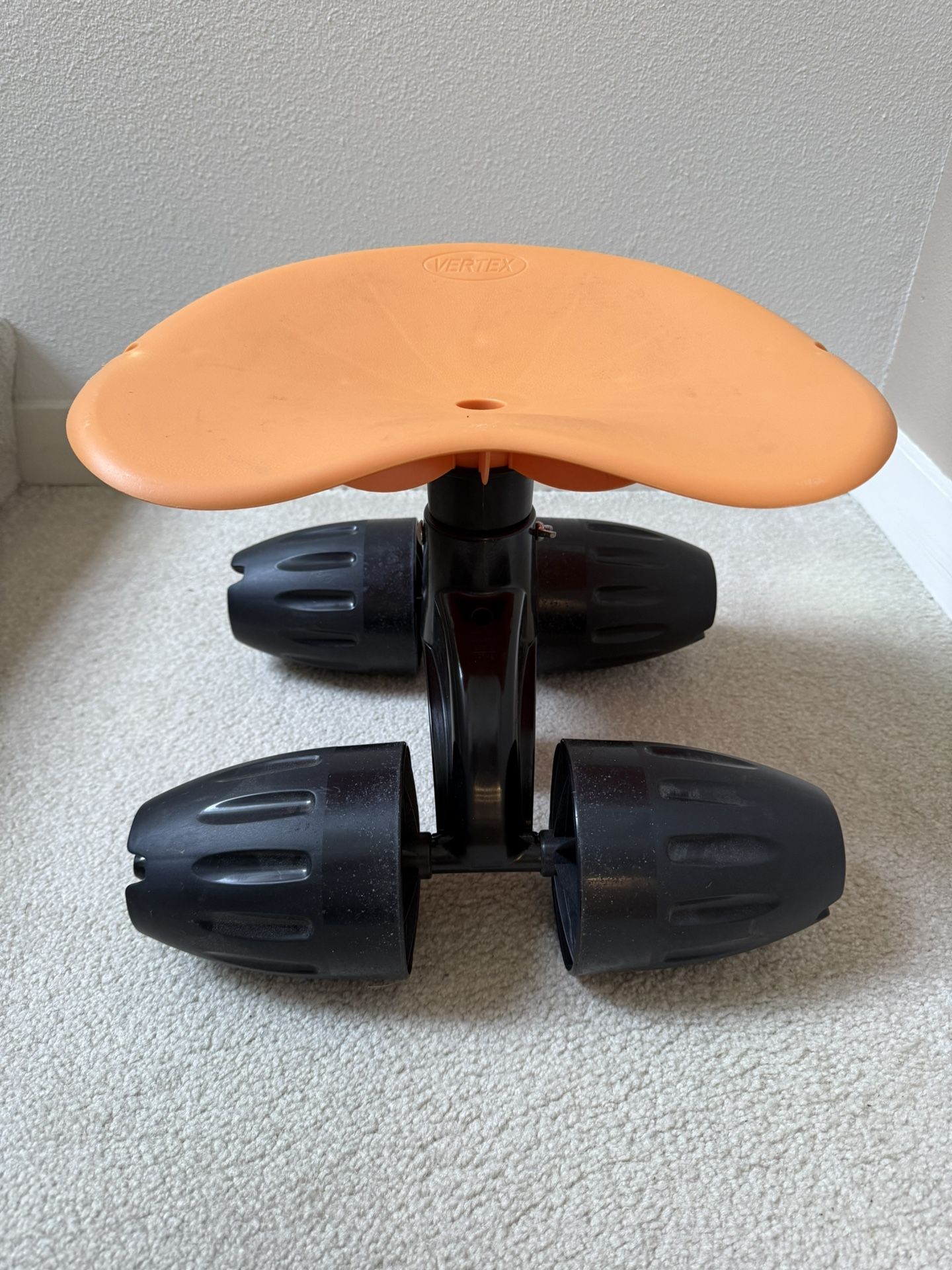 Garden Rocker Rolling Seat With Height Adjustable Stool