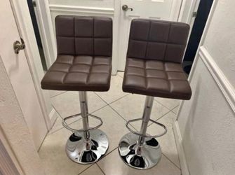 2 brand new brown bar stools