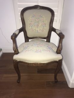 Hand carved arm chair