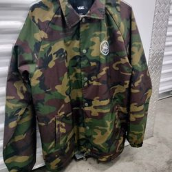 New Mens Large Vans Camouflage Torrey Jacket