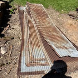 Antique  corrugated metal