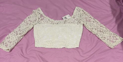 Abercrombie &Fitch Crop Lace 3/4 Sleeve XS New
