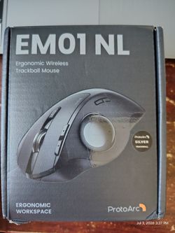 ProtoArc EM01 NL Ergonomic Wireless Trackball Mouse $30