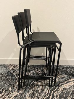 Black Barstools - Set of 3