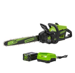 Greenworks 80V 18” Cordless Brushless Chainsaw (Battery + Charger Included) – Brand New