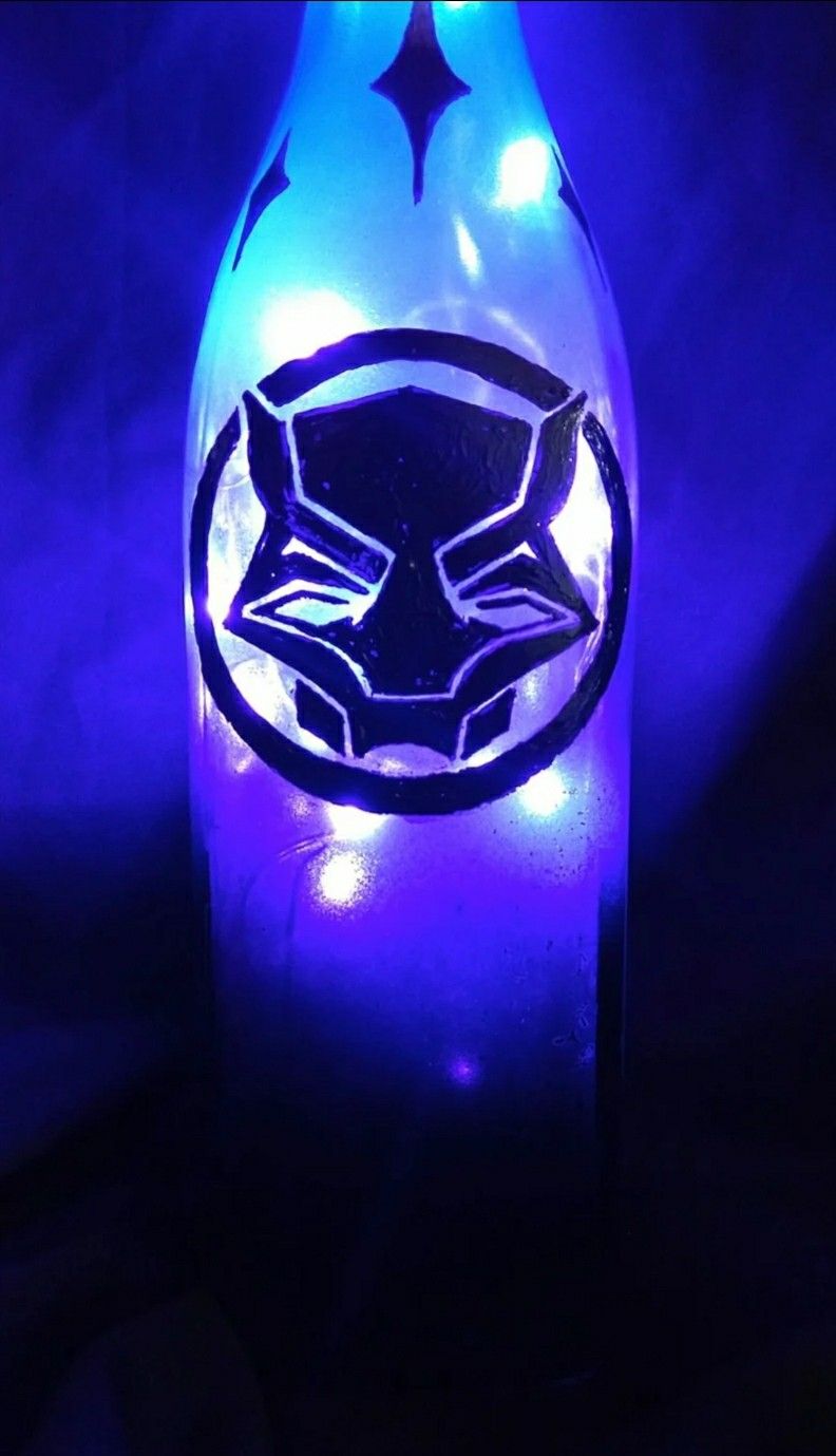 Hand Painted Bottle Lamp