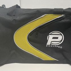PICKLEPRO Pickleball Promotional Duffle Bag Black & Yellow Reflective Gym Sports