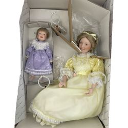 Vintage Mint Danbury First Steps Porcelain Dolls