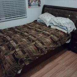 Selling Dresser, Bed Frame And Mattress, Desk Chair, Desk, And Night Stand