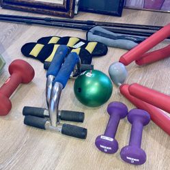 Sports Exercise Equipment Dumbbells Weights Thigh Master Golf Bike Rack Pump