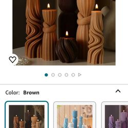 Threlaco 6 Pcs Modern Ribbed Candles Set Cute Soy Wax Scented Ribbed Pillar Candles Twirl Geometric Decorative Candles for Home Decor Swirl Aesthetic 