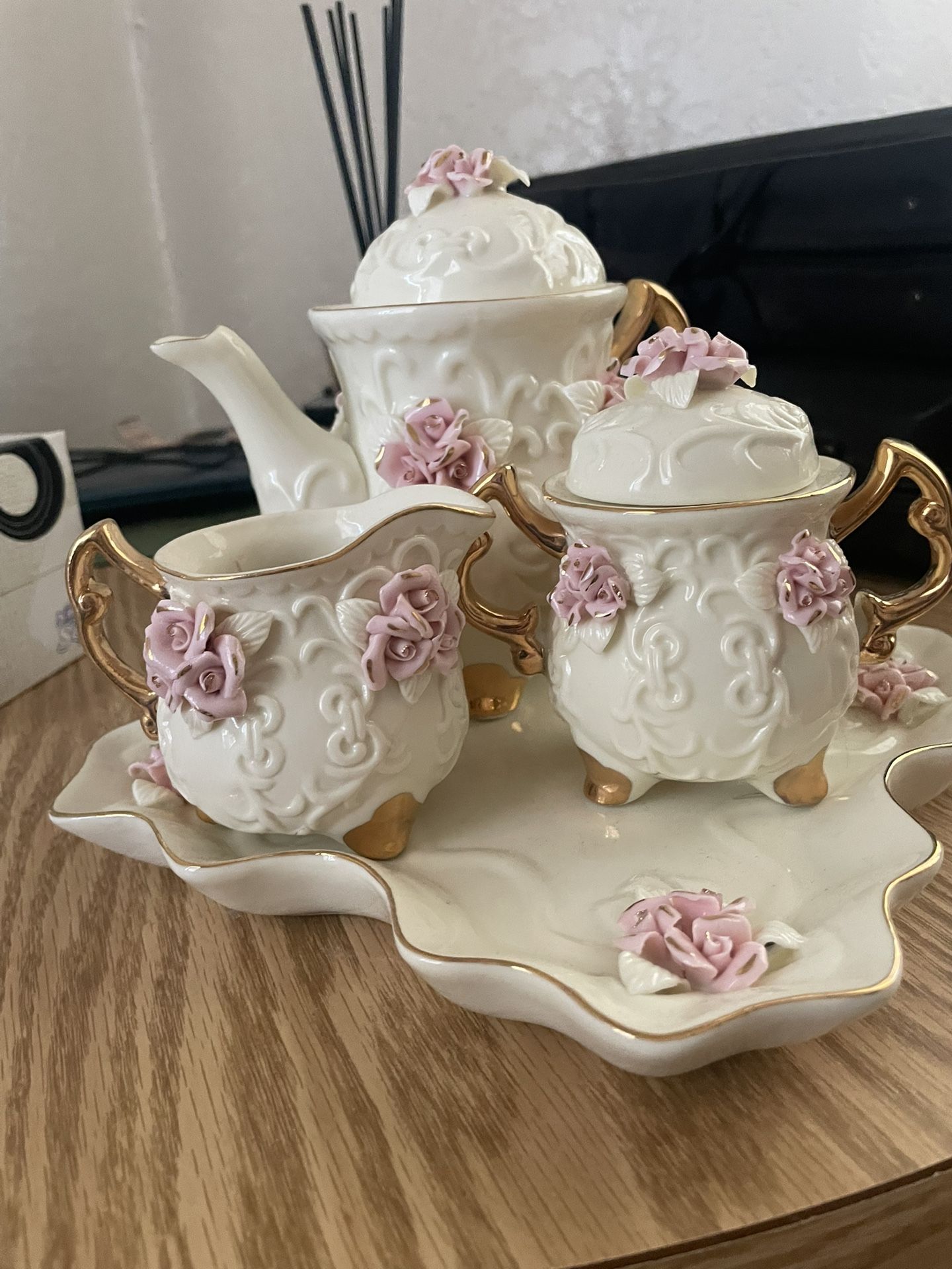 Porcelain Miniature Tea Set
