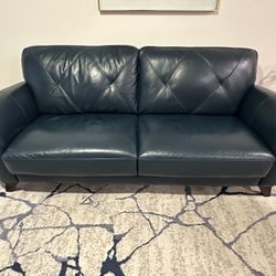 Leather Blue Sofa