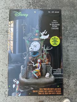 NEW Disney Nightmare Before Christmas Clock Tower with Lights and Music