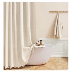 Boho Farmhouse Shower Curtain 72”Wx78”L - Brand New