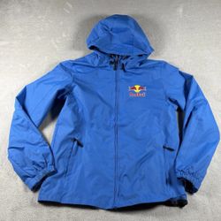 Red Bull Racing Windbreaker Hooded Jacket Size Small Blue #1599