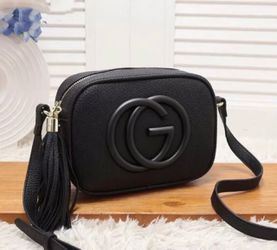 Black Crossbody Bag with GG Logo