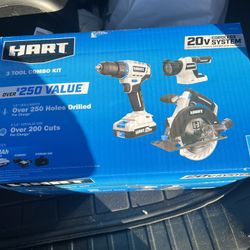 Drill, Skill Saw And Light With Charger 