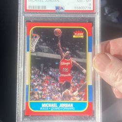 Michael Jordan 1986 Fleer PSA 9 # 57 graded rookie sports card